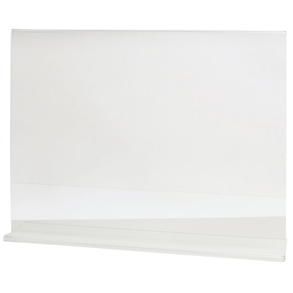 Horizontal Easel Style Tabletop Sign Holders Clear  8 1/2"H  x 11"L