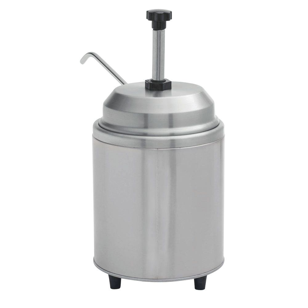 Kratos 29M-009 Round Hot Topping Warmer and Dispenser, 3 1/2 Qt