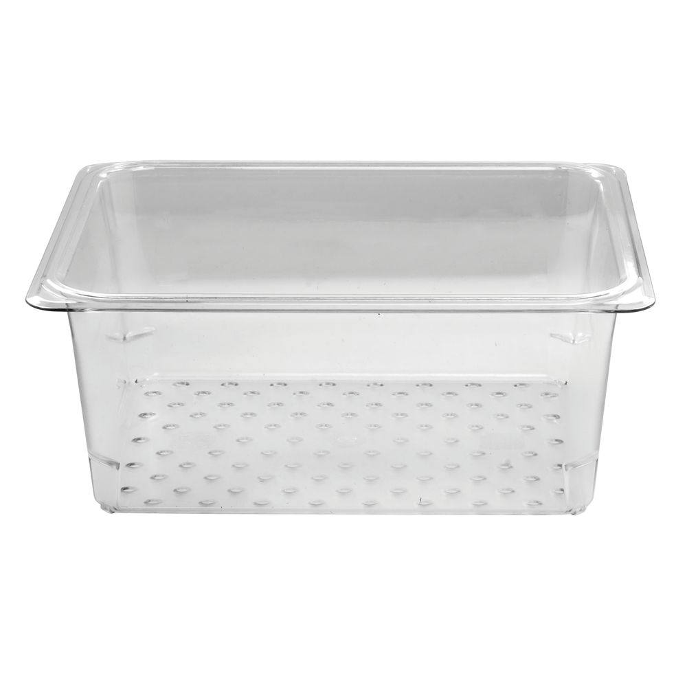 Cambro Camwear® Clear Polycarbonate Colander Pan 1/2 Size 5"D