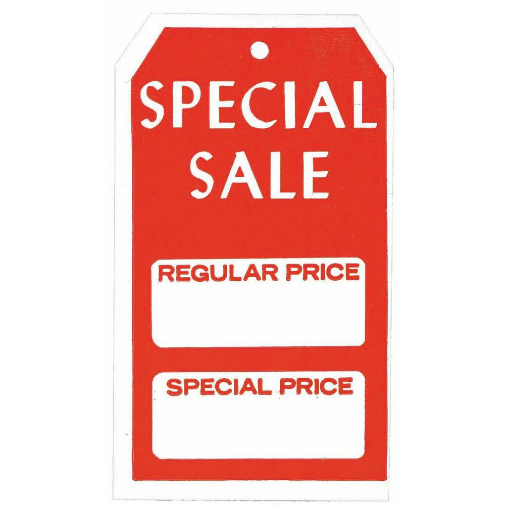 Red 20% Off Price Tag Labels White Imprint - 3/4Dia