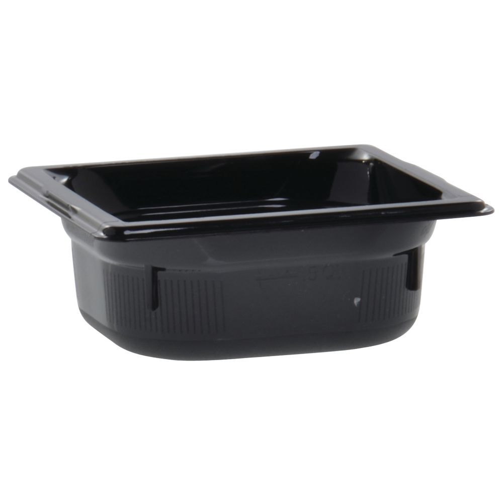 Vollrath Super Pan Plastic Steam Table Pan Low Temp Black 1/6 Size 2 1/2"D