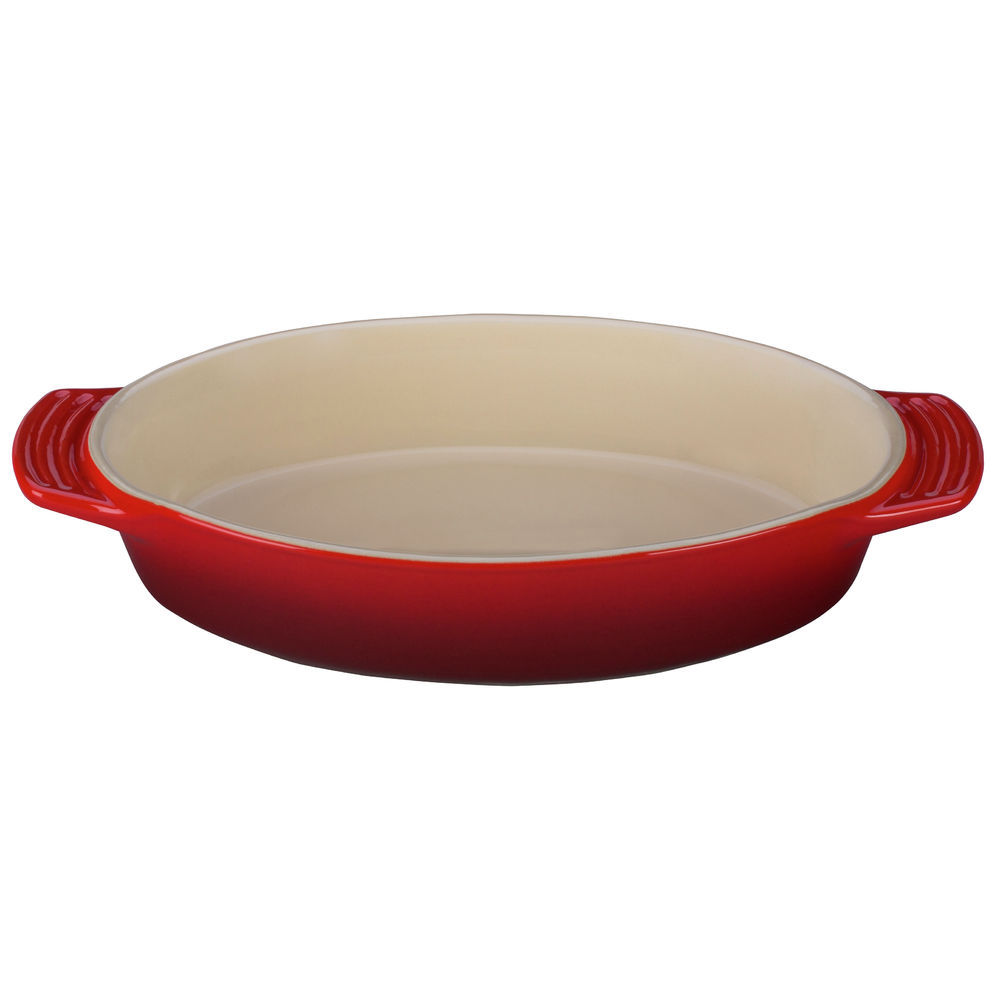 Le Creuset 3 1 /10 qt Round Cerise Red Enameled Stoneware Bowl 10 1/2