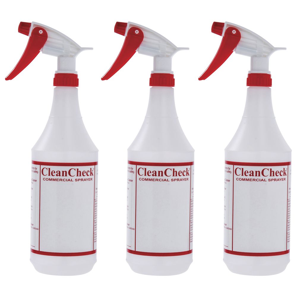 32 oz Clear Plastic Imprinted Spray Bottles With Embossed