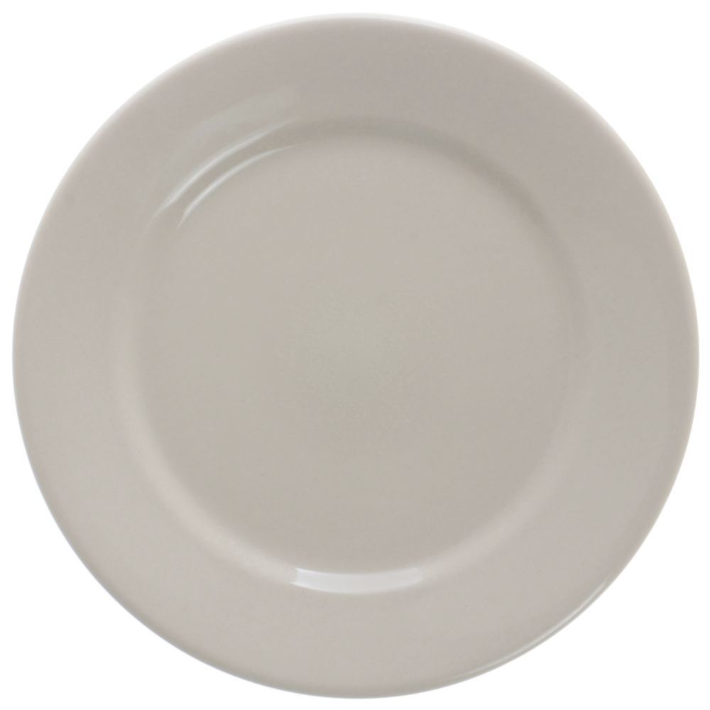 World Princess Rolled-Edge Dinner Stoneware Plate 9 3/4" Dia Warm White 