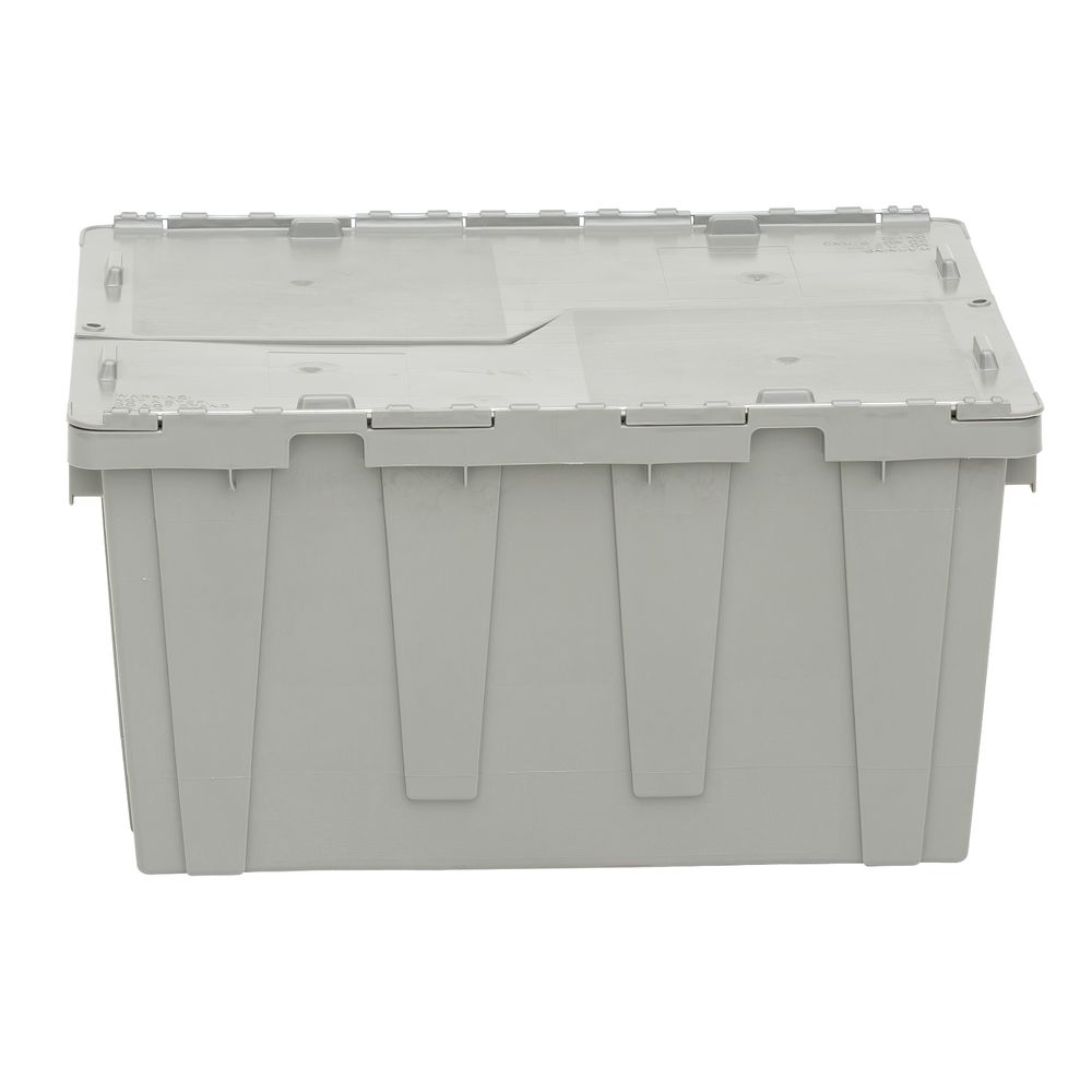 Orbis Grey Plastic FliPak® Stack-N-Nest Storage Tote With Lid - 24