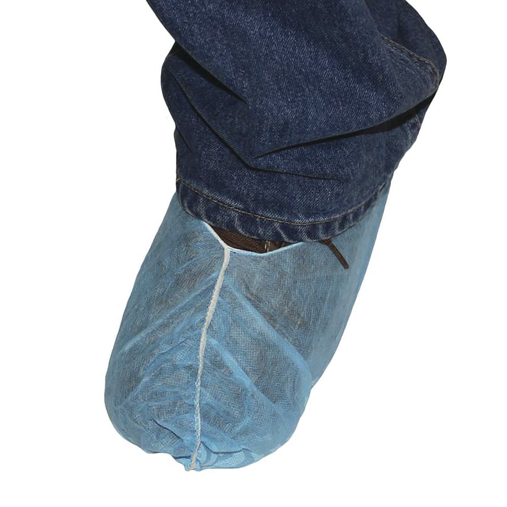 Blue Plastic Disposable Shoe Covers