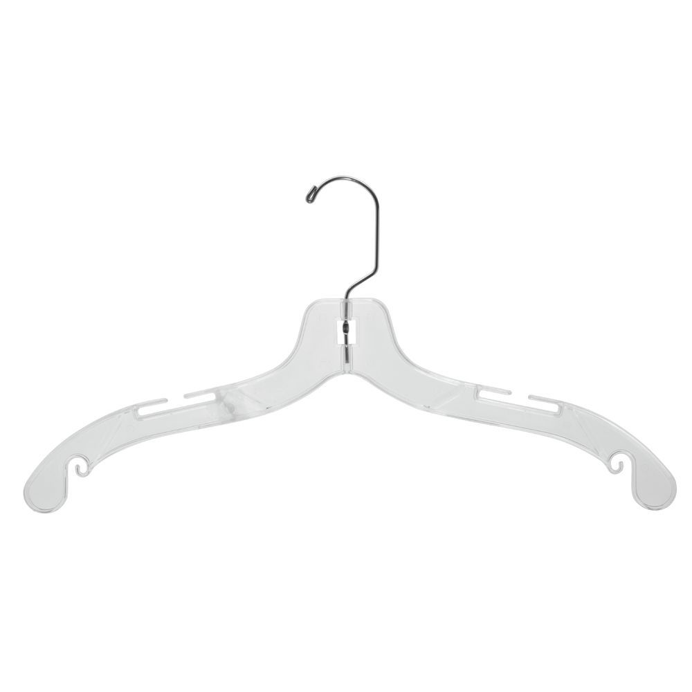Medium Weight Clear Plastic Dress Hangers