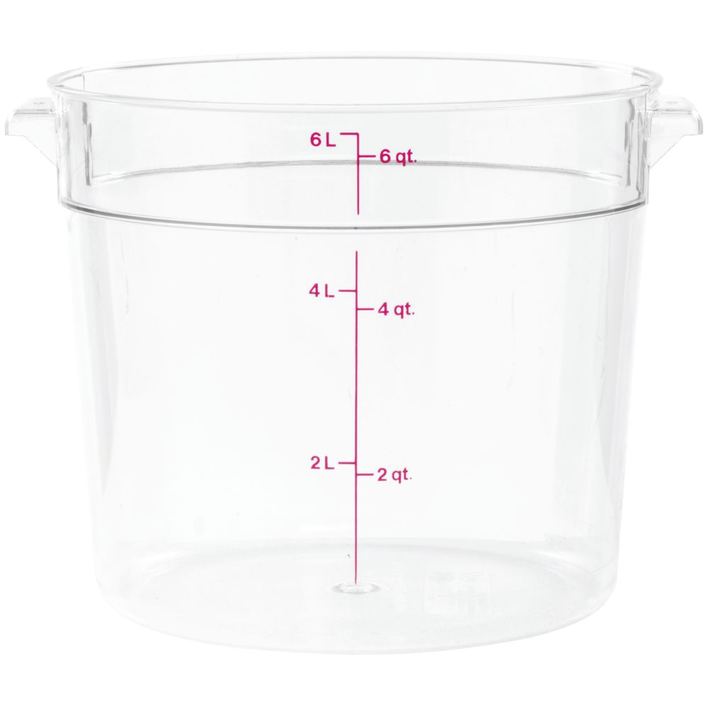 FOOD CONTAINER, 6 QT - CLEAR RD