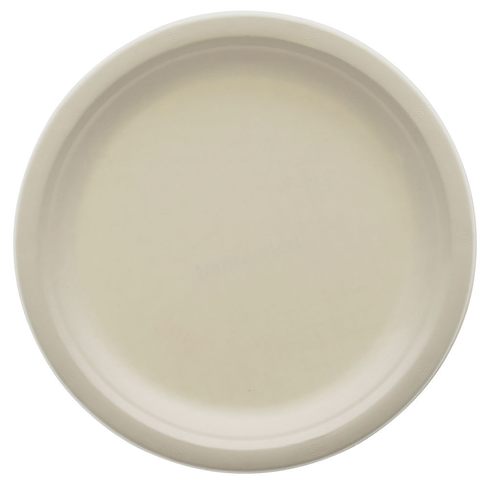 PLATE, 9"DIA, HOT, COMPOSTABLE