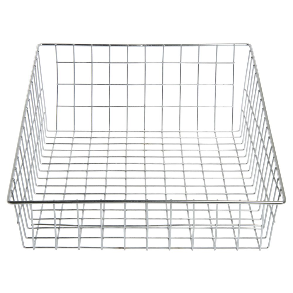 Rectangular Chrome-Plated Wire Tapered Tray - 14L x 20W x 3 to