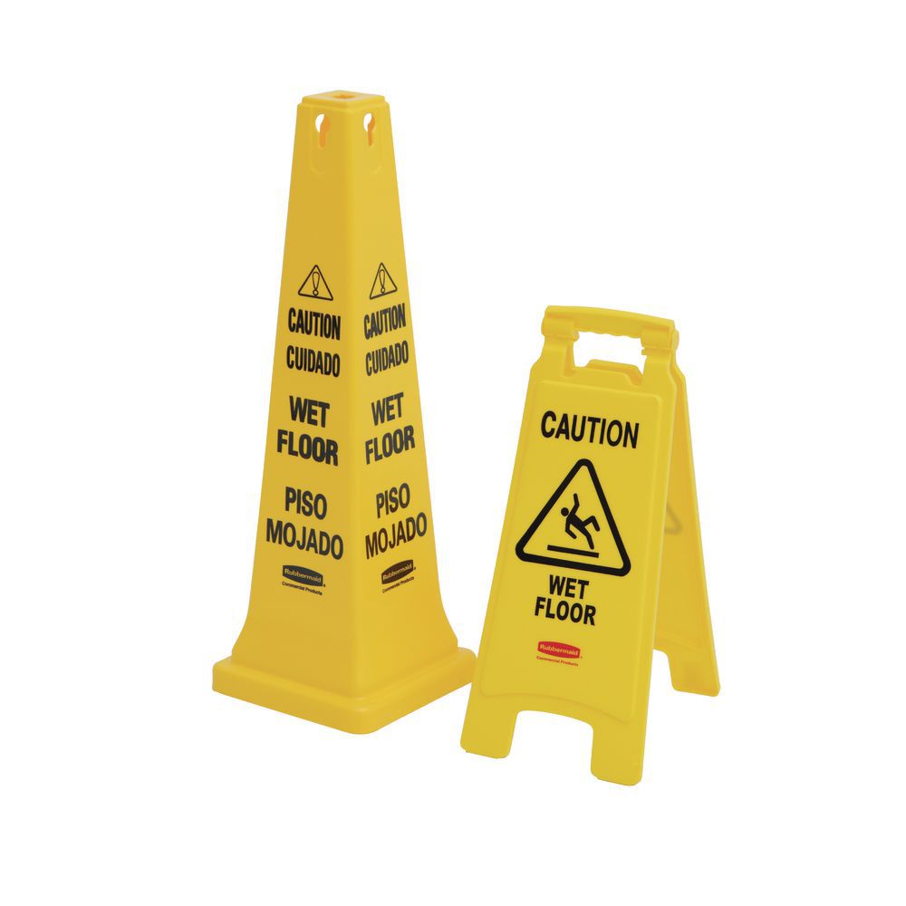 Wet Floor Sign 3 Pack Banana Cone Trilingual Wet Floor Sign Safety Cone Yellow 24 
