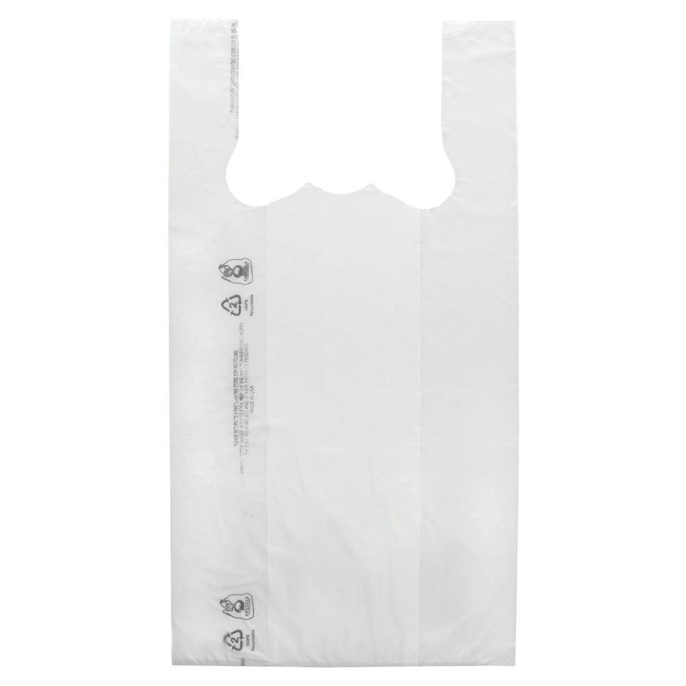 Inteplast Group T-Shirt Thank You Bag in White 900/Case 