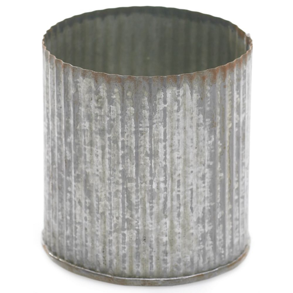 3"Dia x 3"H Small Zinc Container
