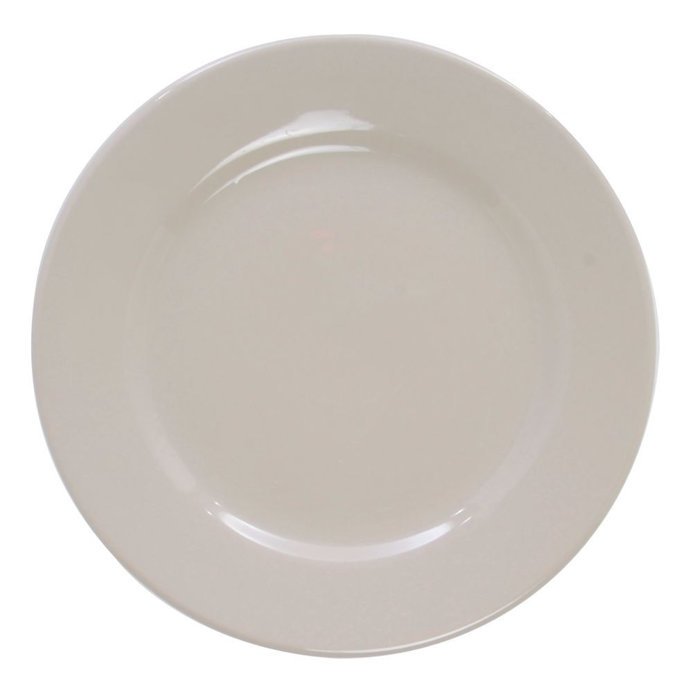 Hubert Rolled-Edge Dinner Plate 10 1/2" Dia Warm White Stoneware Dinnerware