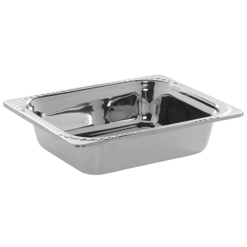 Bon Chef Hot Solutions Stainless Steel Chafing Dish Laurel Half Size  13"L  x 10 1/2"W  x  2 3/4"H
