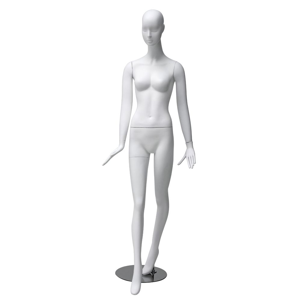 Unbreakable Female Mannequin Bust w/ Arms to the Side