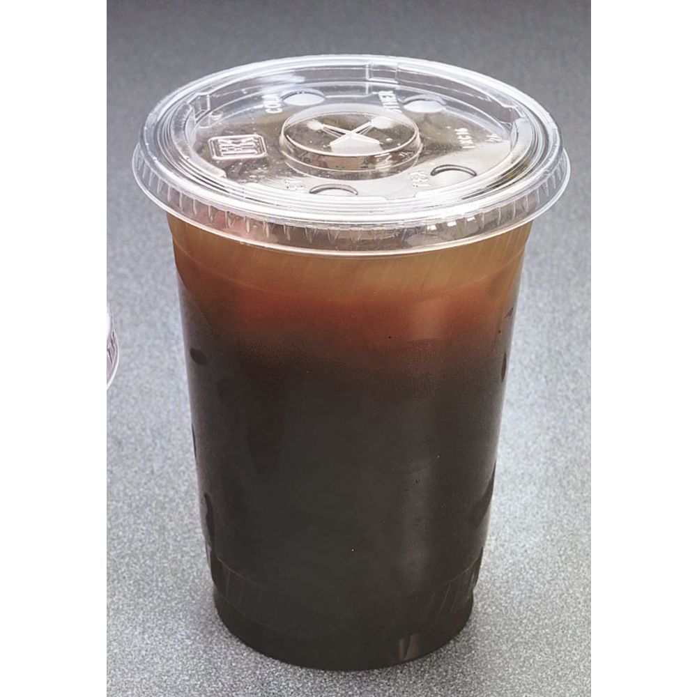 Choice 12 oz. Clear Plastic Cold Cup with 2 oz. Insert and PET Dome Lid with