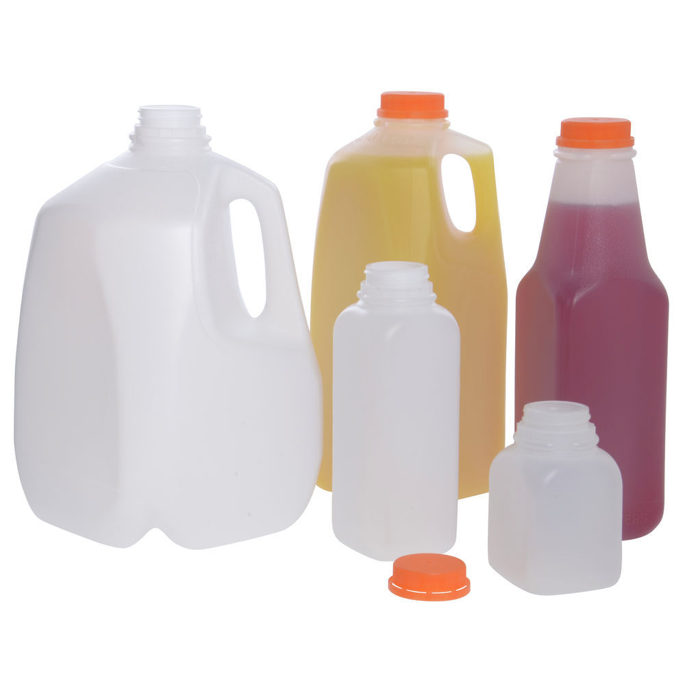 Translucent Plastic 128 Oz Juice Bottle - 5 5/8"Sq x 10"H