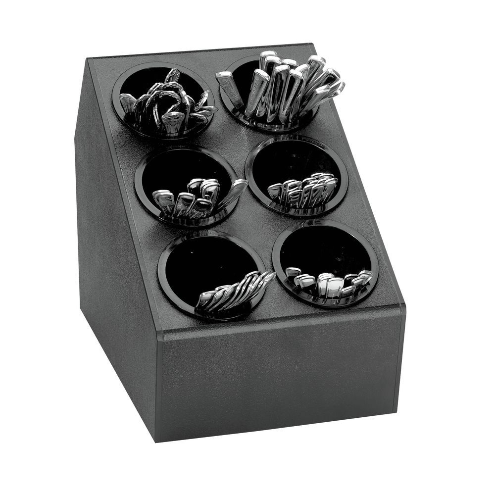 Dispense-Rite Black Polystyrene Countertop Condiment Organizer - 8 1/2L x  17W x 14 1/2H