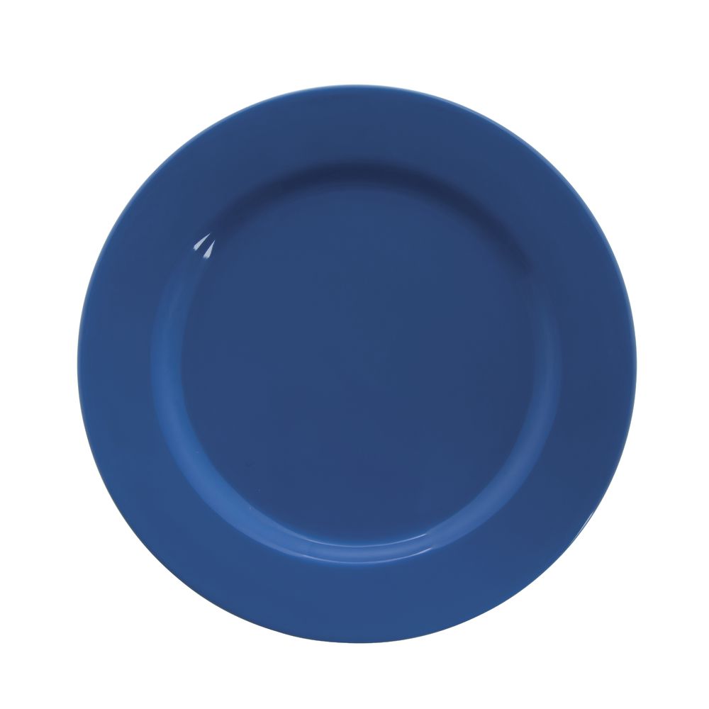 Hubert&#174; Wide Rim Melamine Dinner Plate 9" Blue