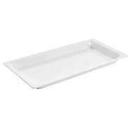 Cal-Mil White Plastic Rectangular Tray - 12 7/8