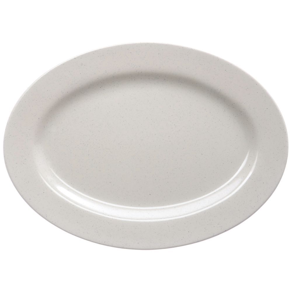 G.E.T Santa Fe™ Cream White Melamine Oval Platter 14"L x 10"W