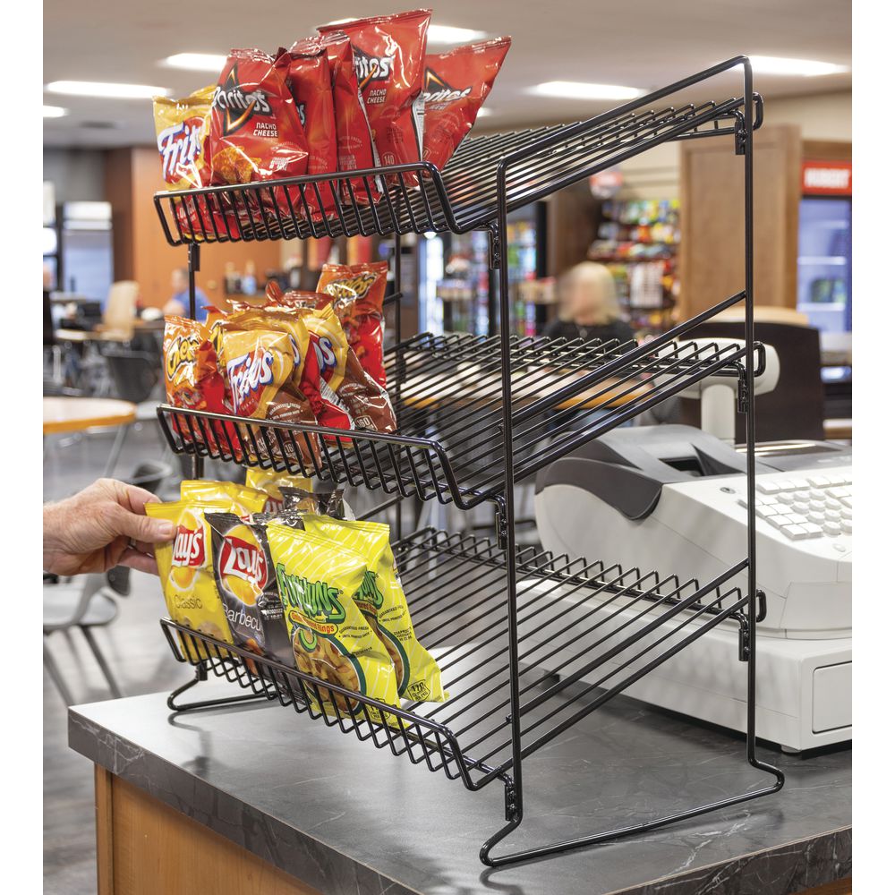 Black Wire 3 Tier Snack Display 19 1 2 L X 12 D X 23 H