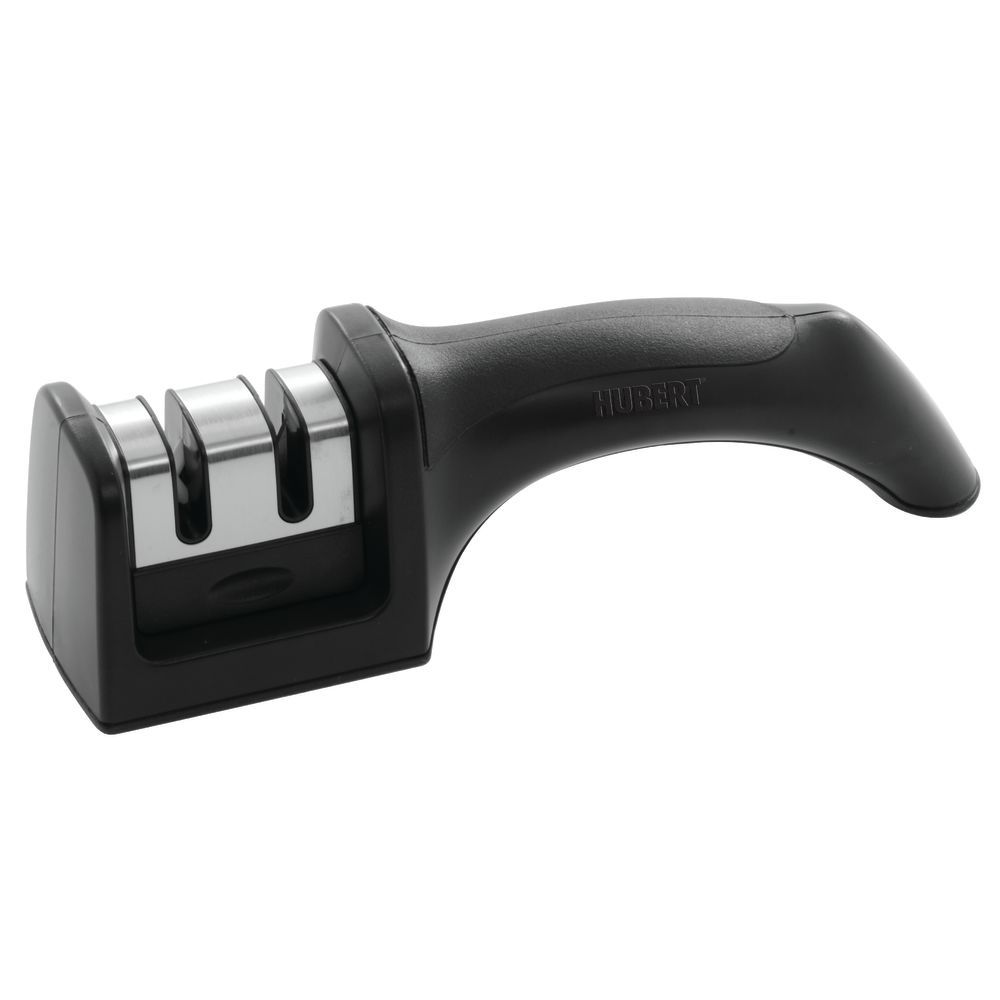 HUBERT® Black ABS Plastic Dual-Action Handheld Knife Sharpener