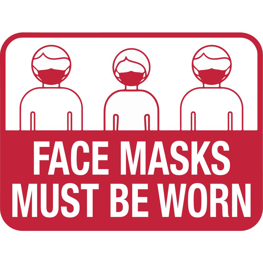 MUST WEAR MASK, DECAL, 11X8.5"H, REMOVABLE