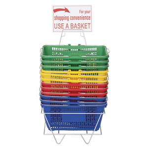Regency Red 18 11/16 x 12 3/8 Plastic Grocery Market Shopping Basket -  12/Pack