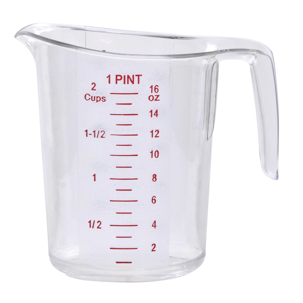 MEASURING CUP, 1 PINT/2 CUPS, POLYCARB, HB