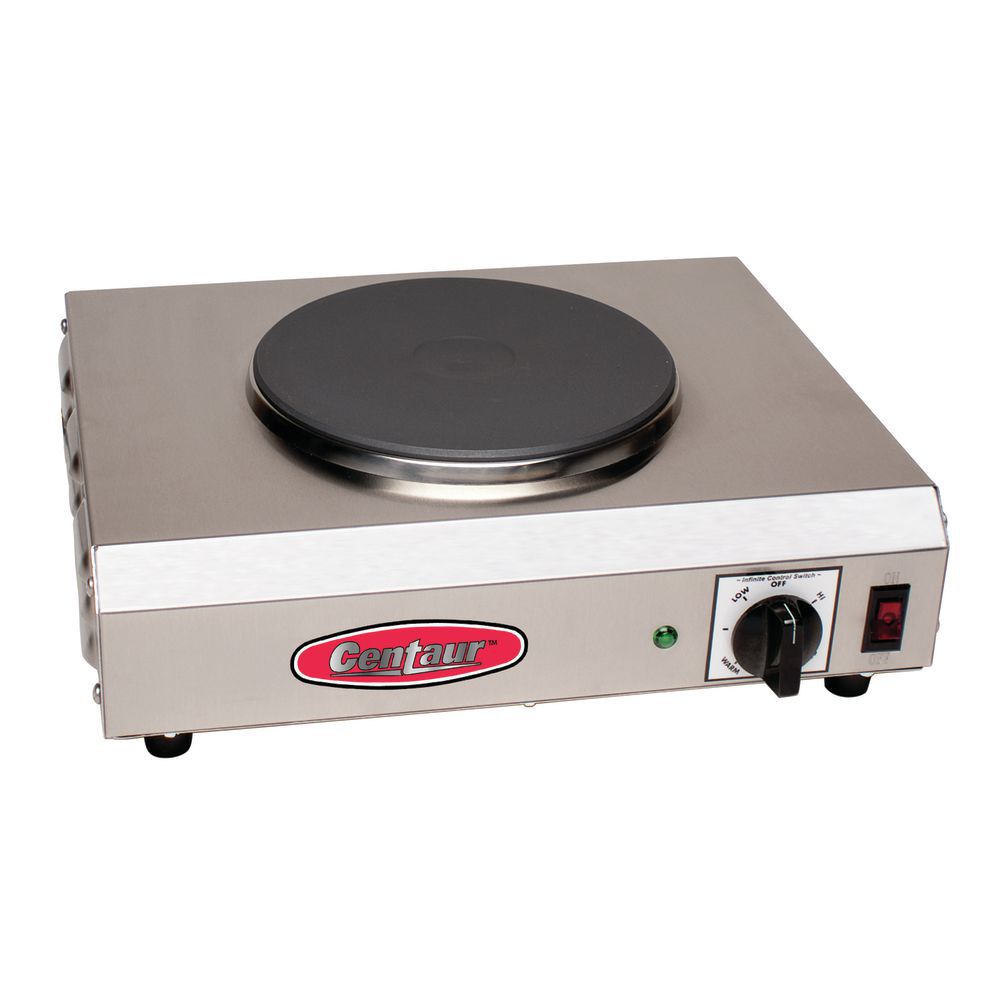 Cadco KRS2 Stainless Steel Single Burner Portable Hot Plate With 7 1/8