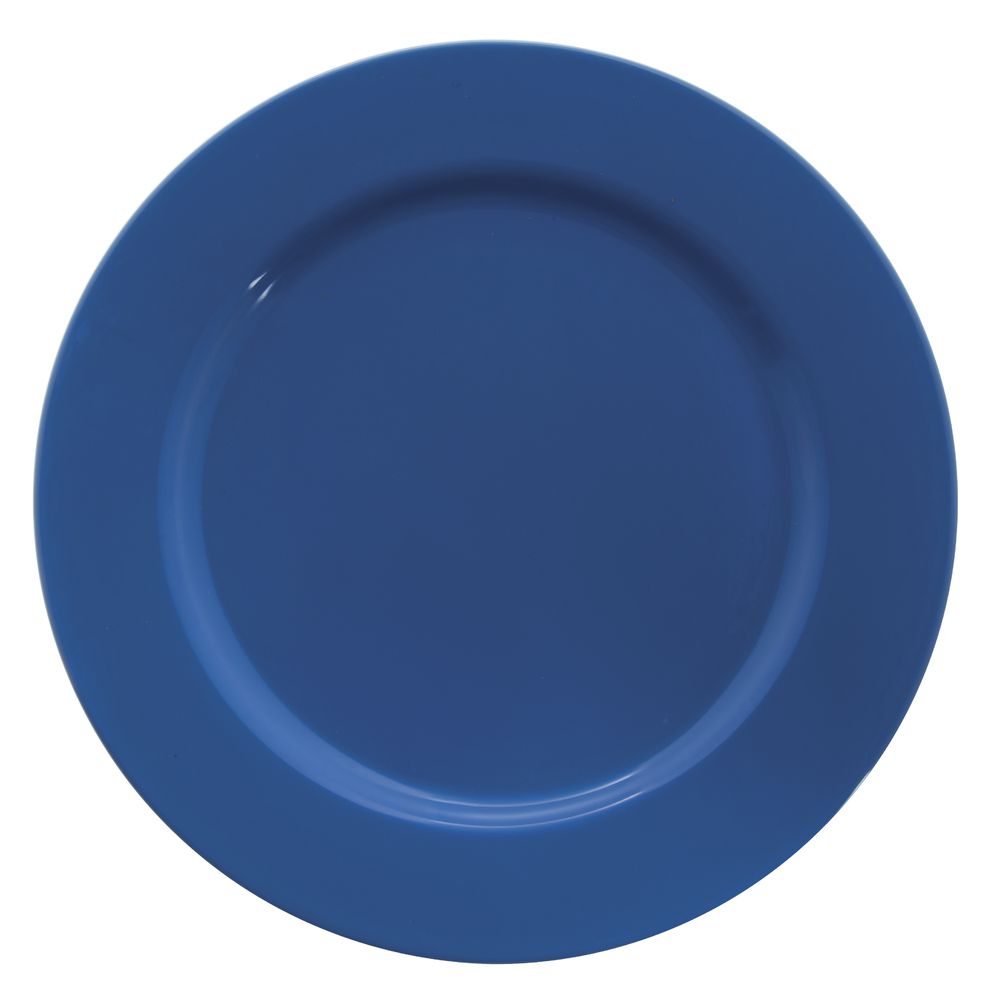 Hubert&#174; Wide Rim Melamine Dinner Plate 10 1/2" Blue