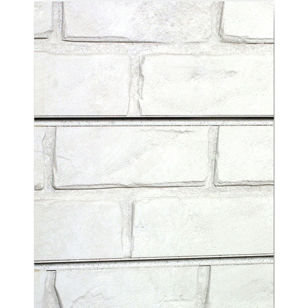 Brick Textured Slatwall Panel, White