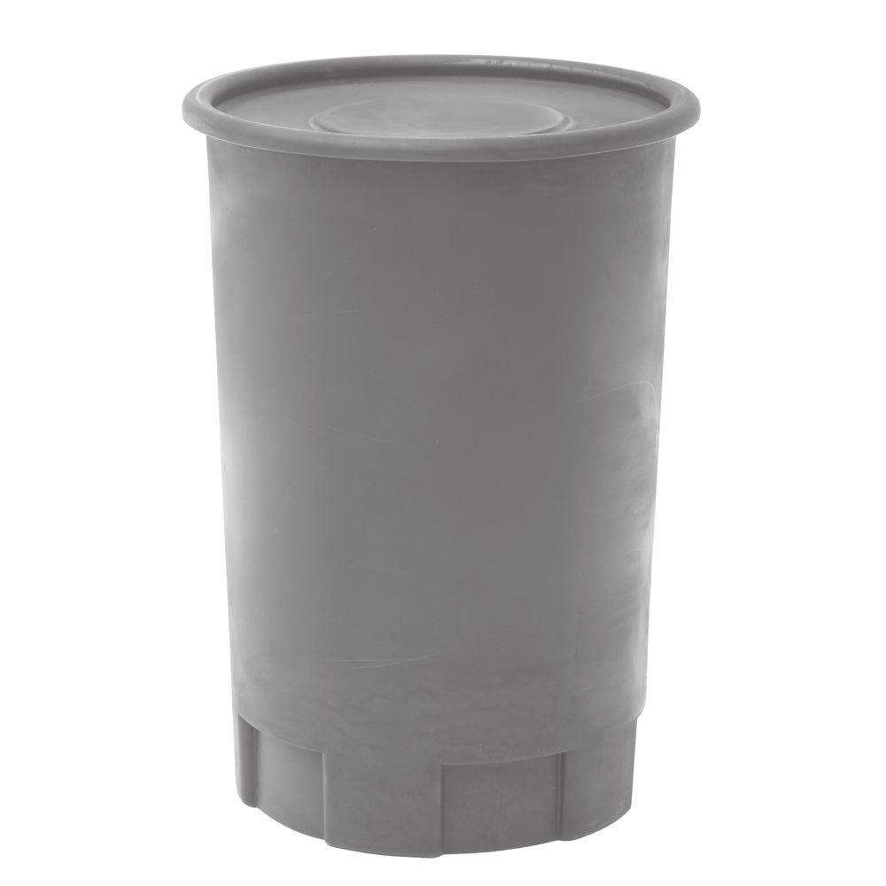30 gal Grey Plastic Round Smart Container™ With Lid 21
