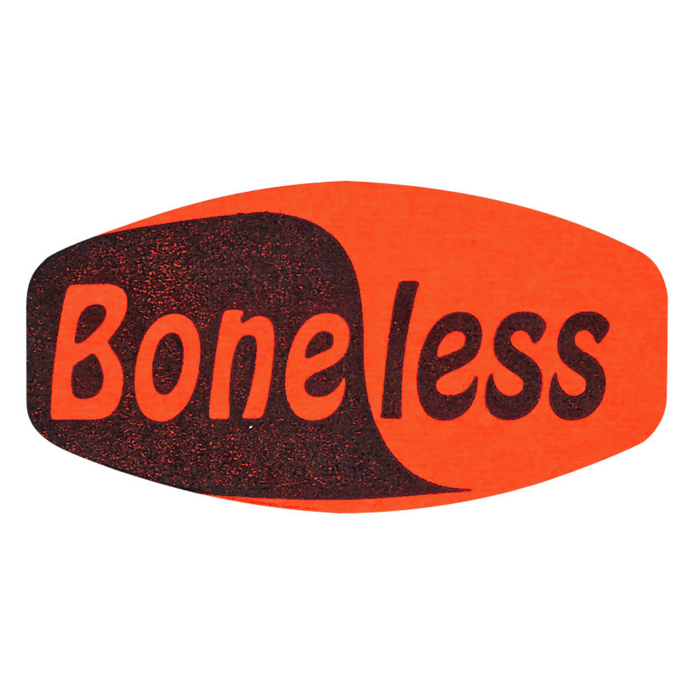 Boneless Fluorescent Grabber Grocery Store Labels