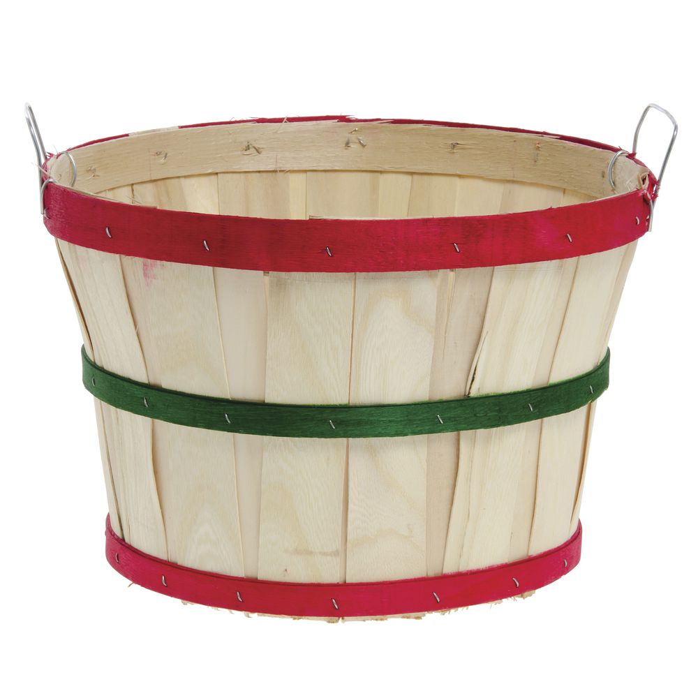 Bushel Basket with Handles, Wooden