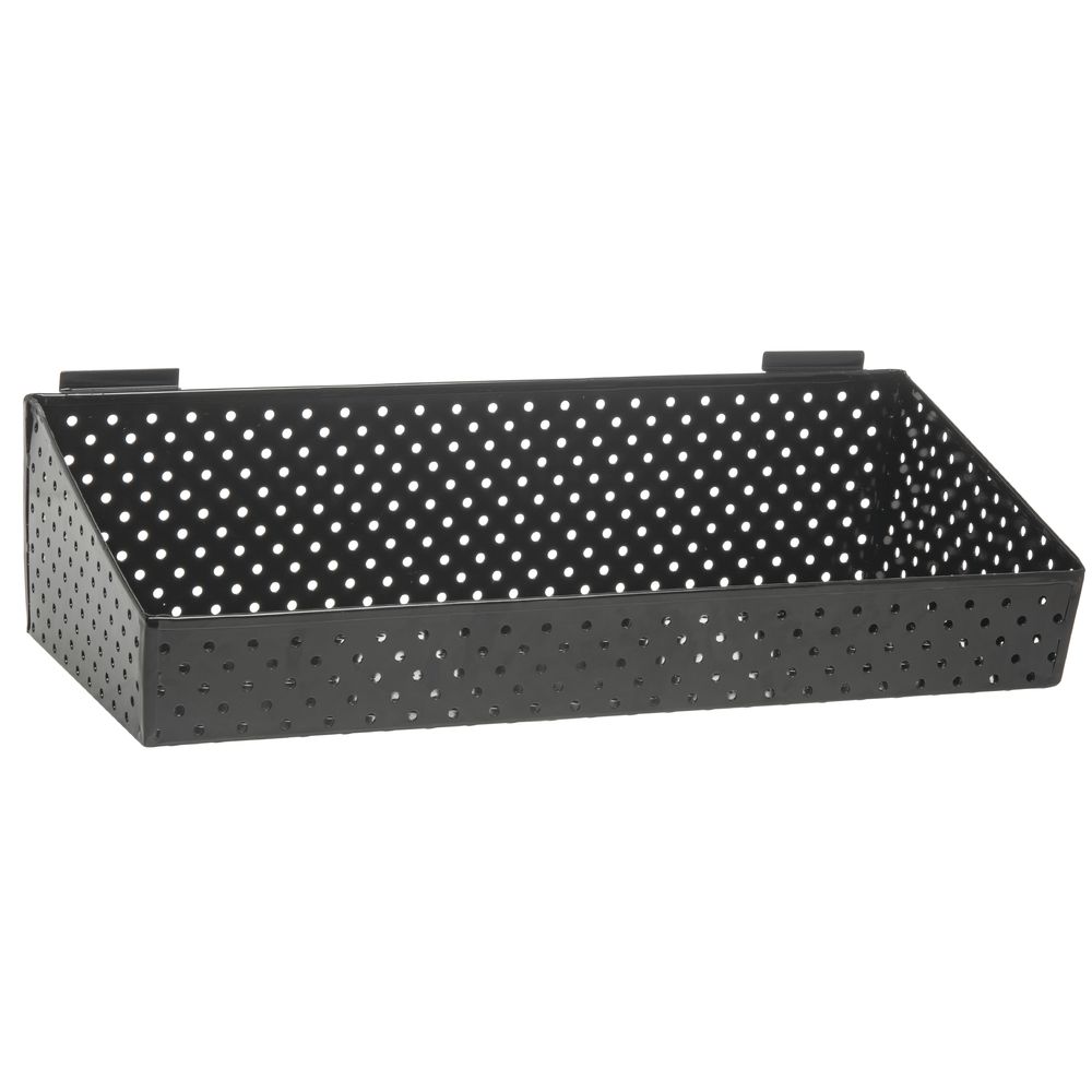 Black 24" x 10" Slatwall Perforated Shelf Case of 2 W x D 