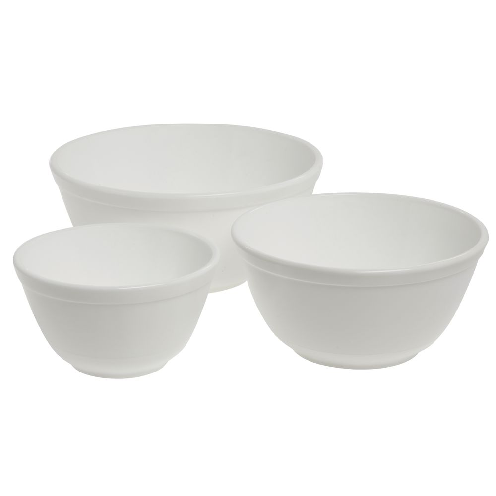 Mosser Glass Milk White Vintage Mixing Bowl Set