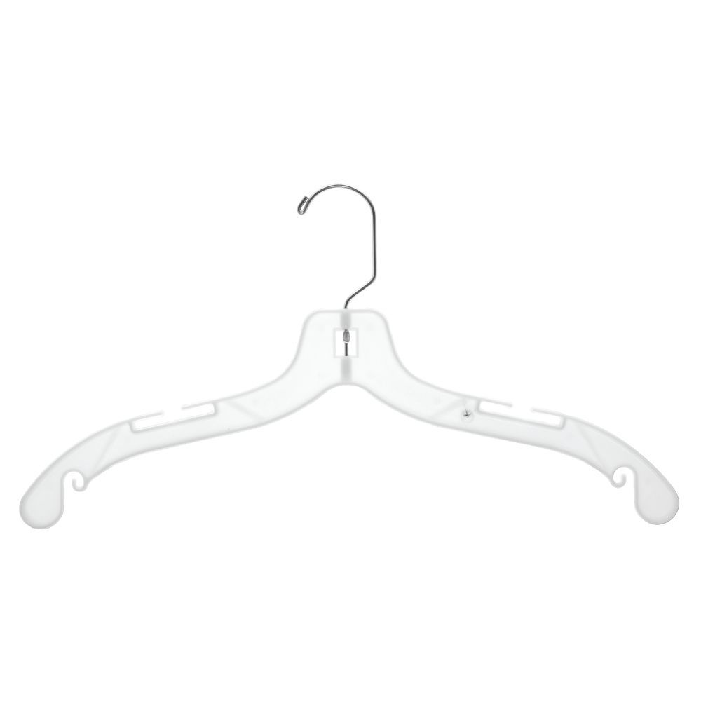 Hubert 17 inch White Heavy Duty Top Hangers