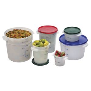 Vigor 12 Qt. White Square Polyethylene Food Storage Container and