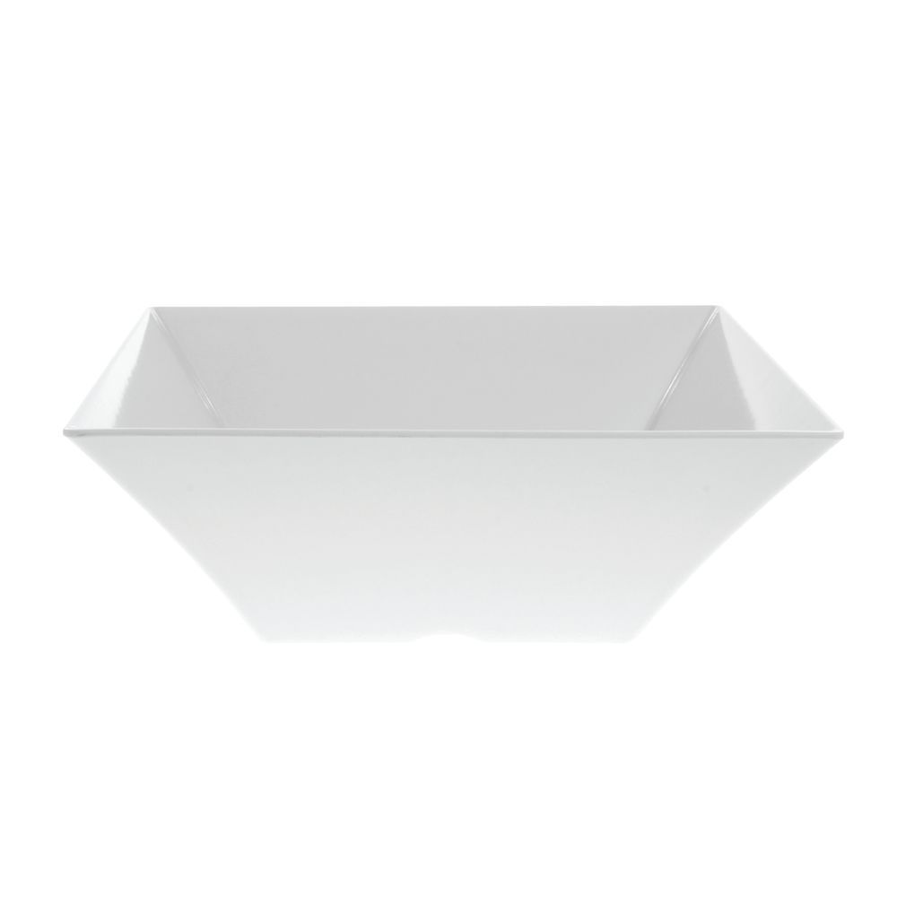 Tablecraft Frostone Square Bowl in White Melamine 15 3/4&#34;L x 6"H