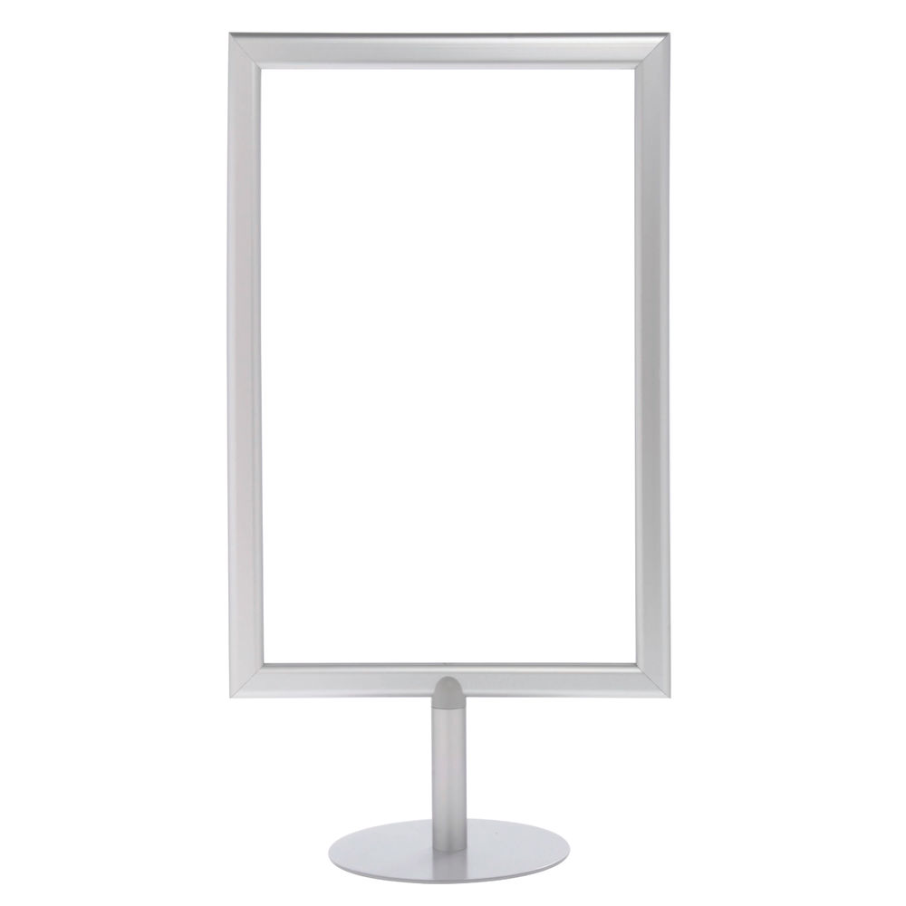 Silver Pedestal Sign Holder, 11 x 17