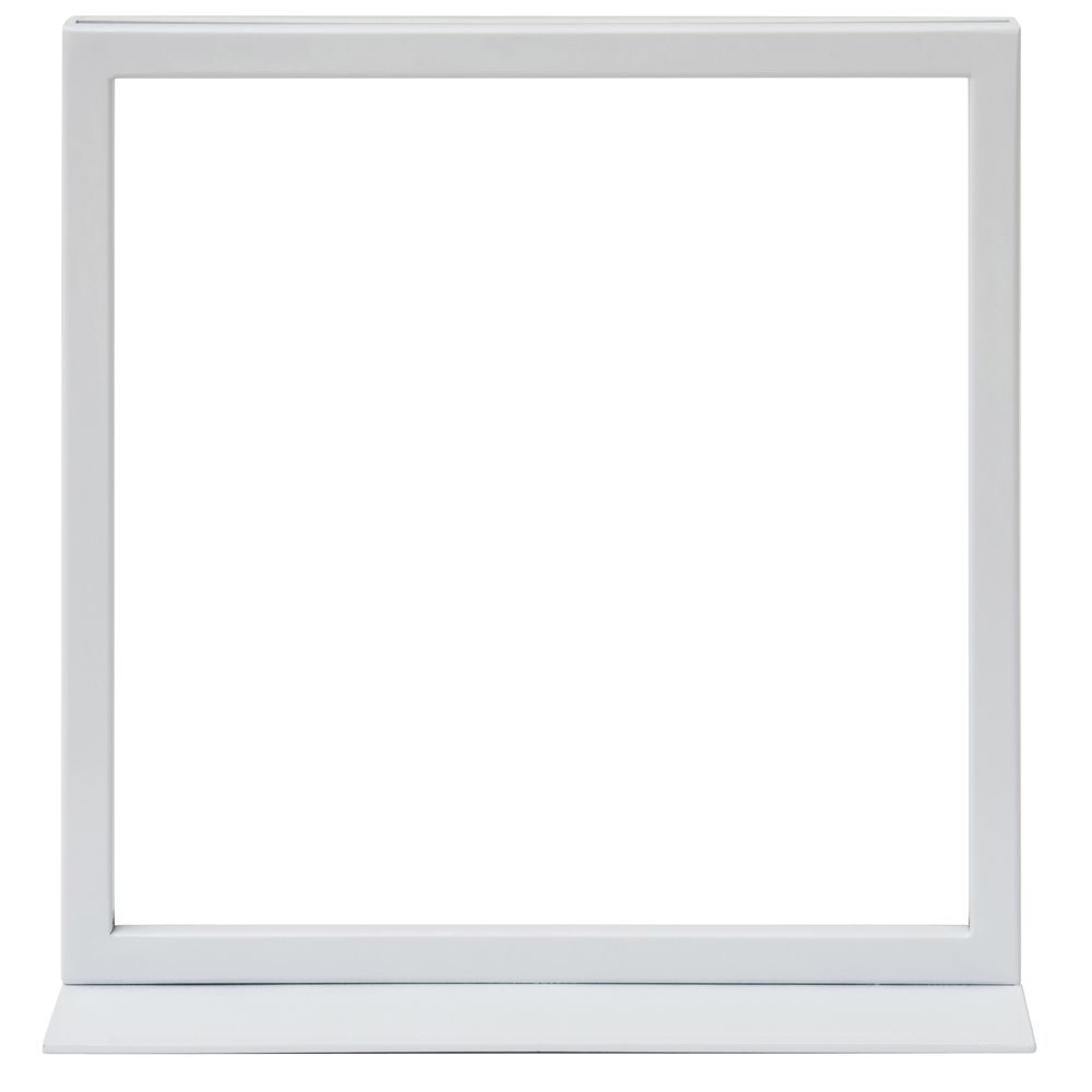 White Metal Sign Frame for 14'W x 14"H Signs w/ 5"D Base