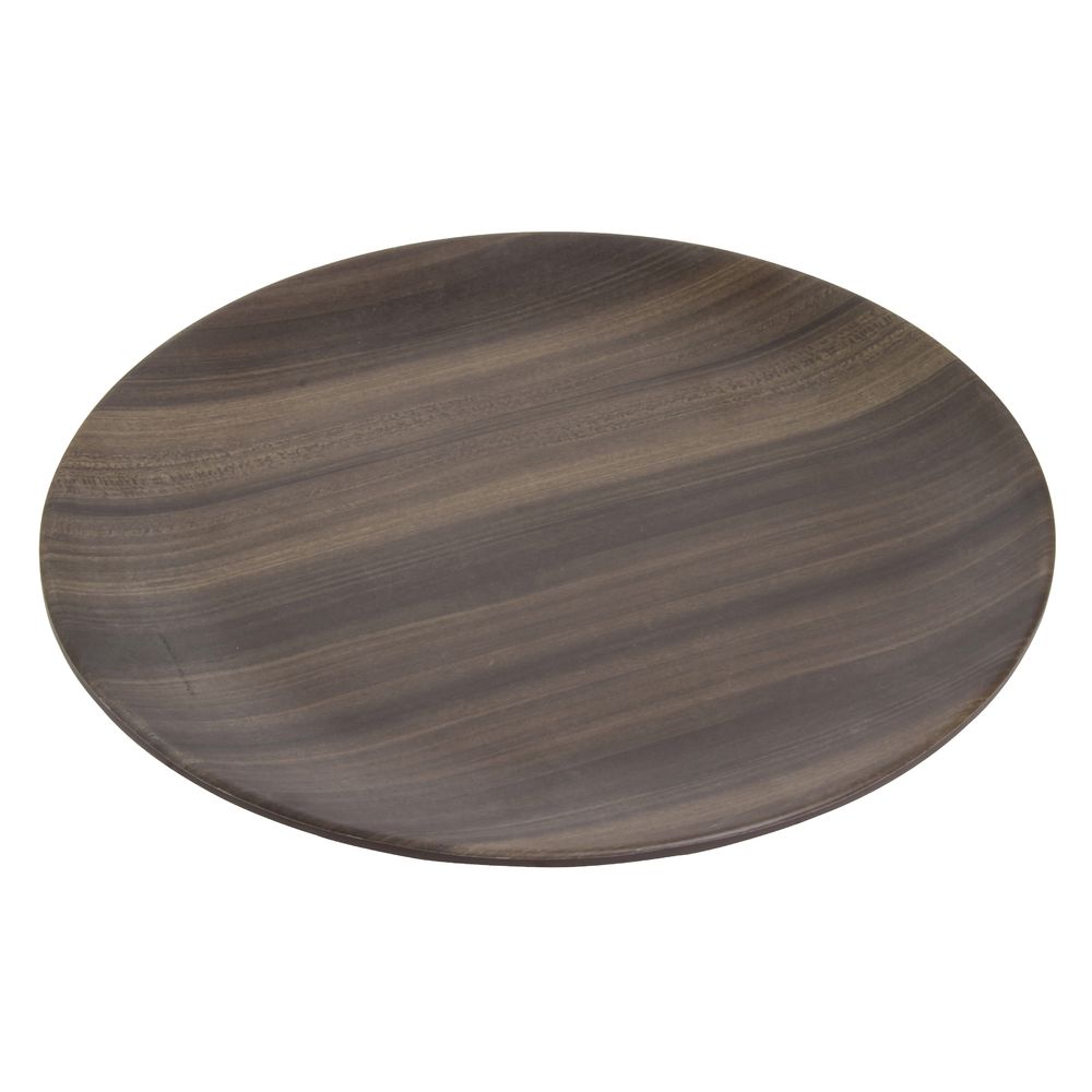 Expressly HUBERT&#174; Faux Wood Plate 8"Dia Acacia