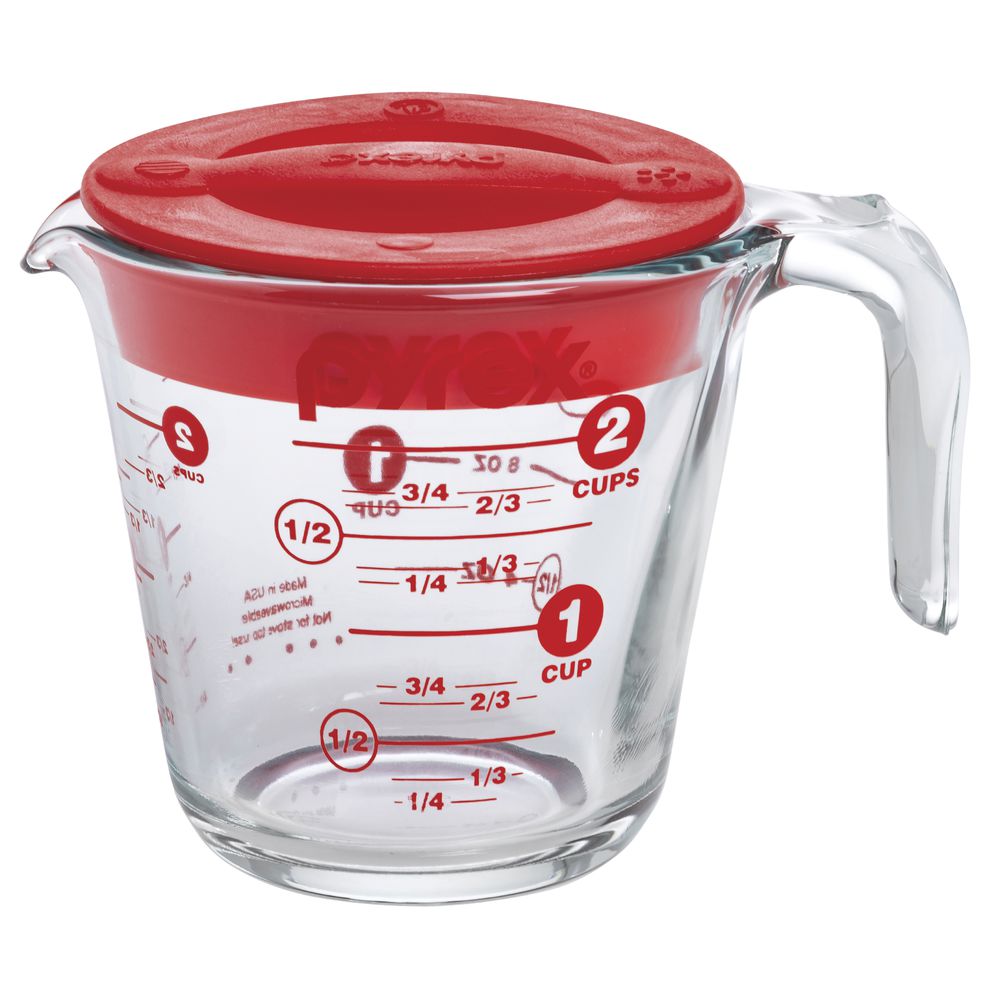4-cup measuring cup glass with lid