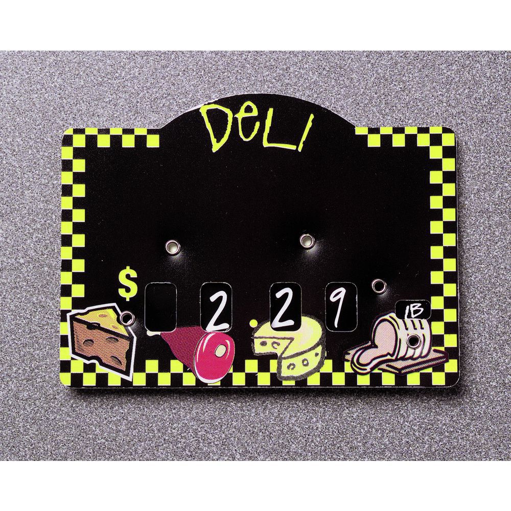 Dial Tag with Deli Graphic Plastic 3H x 4L 