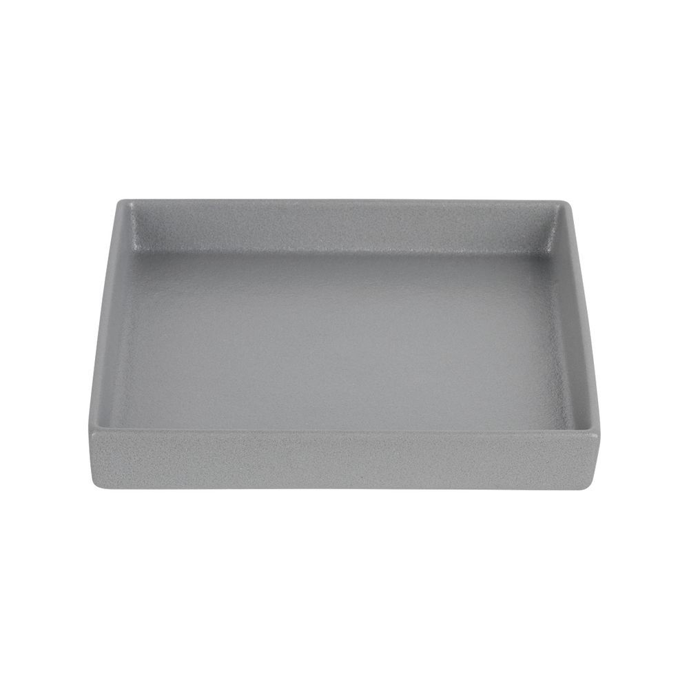 These metal containers for food are straight sided for flexible arrangement.  The 40 ounce platinum salad bowl has a 1 1/2 inch depth for those food items that are small.  These metal containers for food are made of resin coated cast aluminum that will hold temperature for safe food serving.  Resistant to damage this serving piece is perfect for commercial use.  Being dishwasher safe adds convenience.
