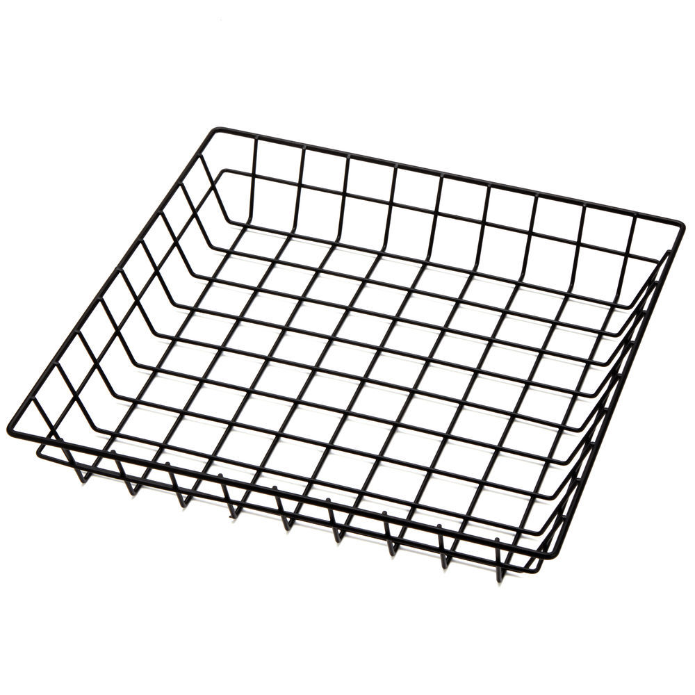 12 x 12 x 4 Pegboard Wire Baskets Black 56755 