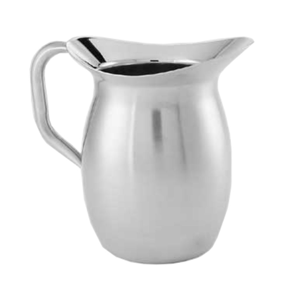 thumbnail image 2 of HUBERT® 64 Oz Stainless Steel Water Pitcher – Hammered Finish, Silver 2 of 5